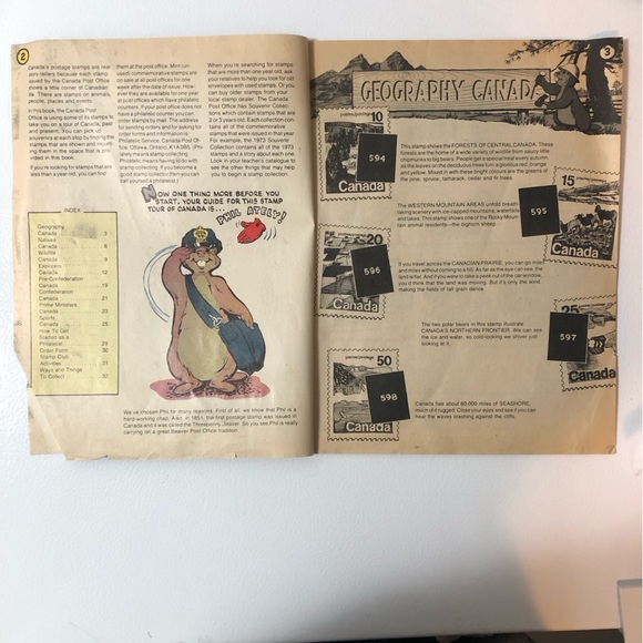 VTG 70s Stamps Canada Post Magazine Kid Publication Beaver Phil Ately Philately - Picture 3 of 10